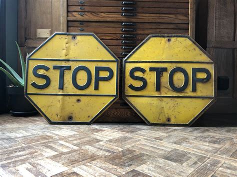 Vintage Yellow Stop Sign Vintage Yellow Stop Sign Road Signs | Hot Sex Picture