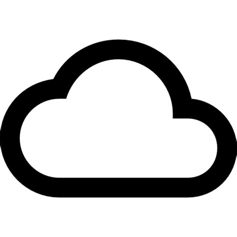 Cloud outline Google Material Design Monochrome icon