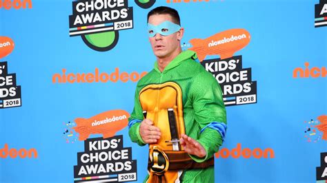 John Cena and celebrities walk the orange carpet during Nickelodeon's ...