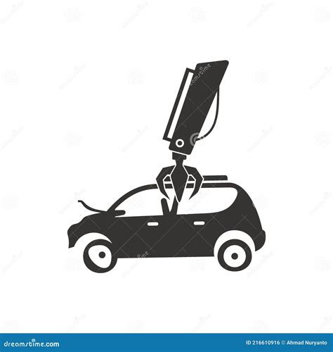 Car junkyard process stock vector. Illustration of icon - 216610916