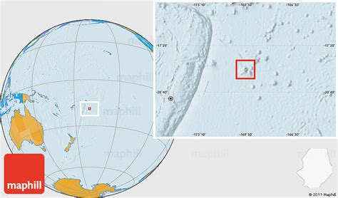 Flag Location Map of Niue, political outside