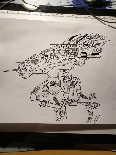 Drew a war robot! : r/robots