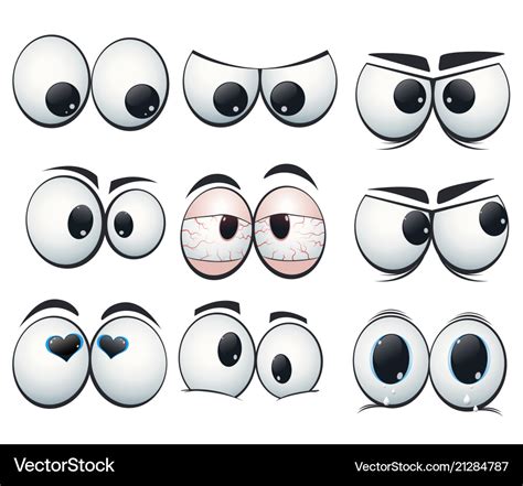 Cartoon Eyes With Different Expressions Stock Vector Colourbox ...