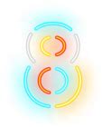 Number Eight Neon Transparent Clip Art Image | Gallery Yopriceville - High-Quality Free Images ...