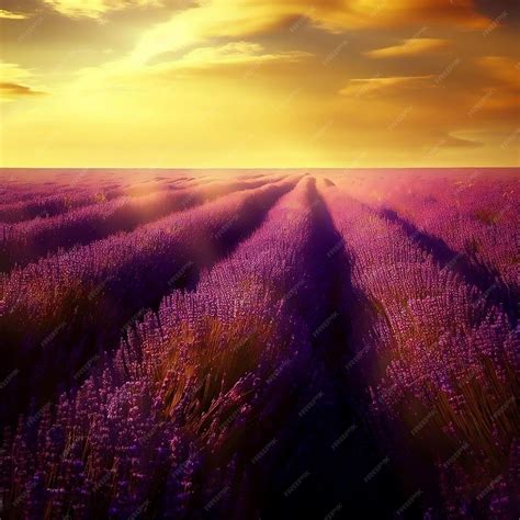 Premium AI Image | lavender field at sunset wallpaper by Ai