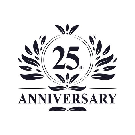 25th Anniversary celebration, luxurious 25 years Anniversary logo design. 2343734 Vector Art at ...