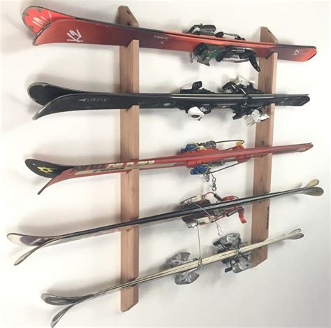 Ski Wall Rack Mount - Etsy | Ski rack, Ski storage, Diy ski rack