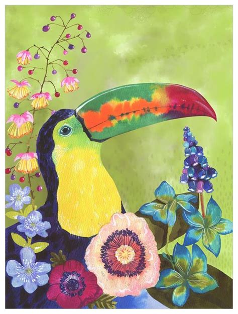 I Like You Very Much - Toucan Wall Art | Hand painting art, Toucan art, Art