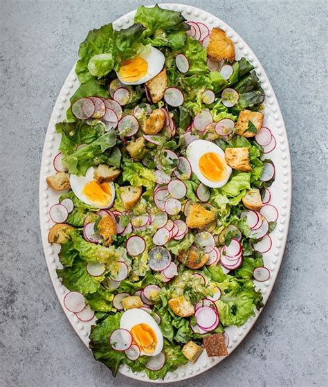 Butter Lettuce, Radish And Hard Boiled Egg Salad With Lemon Dill ...