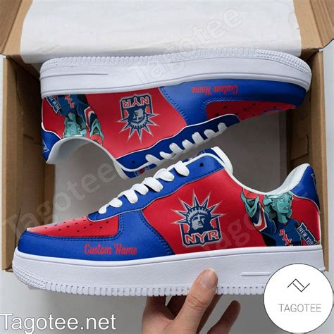 New York Rangers Mascot Logo NHL Hockey Custom Name Air Force Shoes ...