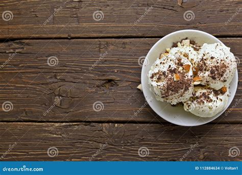 Chocolate Ice Cream With Nuts Stock Photo - Image of fresh, coffee ...