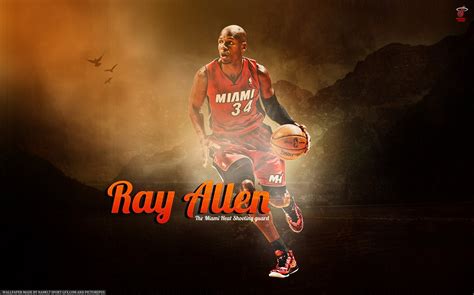 Ray Allen Miami Heat 3 Dribble HD Wall Wallpapers - HD Wall Wallpapers