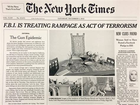 New York Times front-page editorial on gun violence - Business Insider