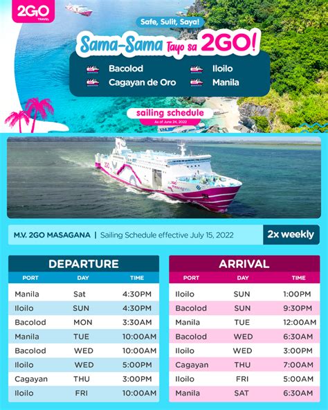 2GO Travel — Schedules