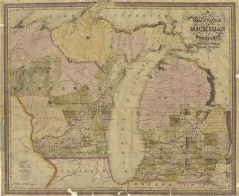 New and Authentic Map of the State of Michigan and Territory of ...