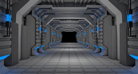 Sci fi corridor 3D model - TurboSquid 1429155