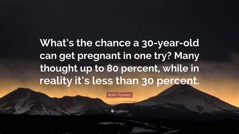 Rollo Tomassi Quote: “What’s the chance a 30-year-old can get pregnant in one try? Many thought ...