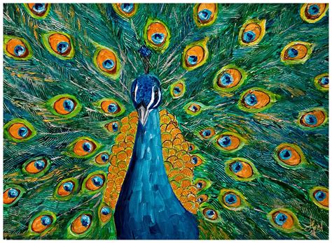 From My Canvas: Proud Peacock - Acrylic painting