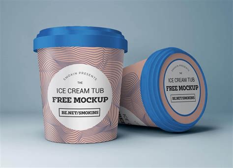 Free Ice Cream Tub Mockup PSD - Good Mockups | Ice cream tubs, Ice cream, Dairy packaging