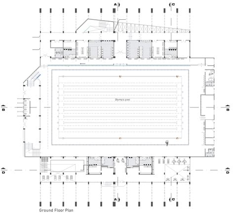 Olympic swimming pool DWG CAD Project Free Download