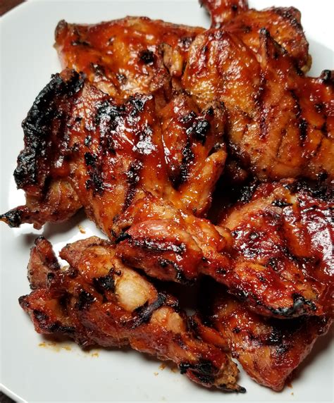 Grilled Spicy BBQ Chicken Thighs - Amanda Cooks & Styles