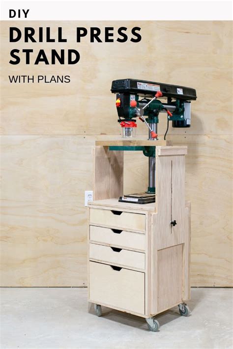 Mobile Drill Press Stand (with plans) - #Drill #Mobile #Plans #Press # ...