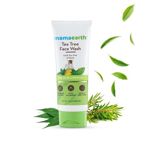 Amazon.com: Mamaearth Tea Tree Face Wash with Neem | Helps Control Acne & Pimple & Removes ...