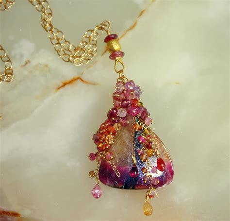 Tourmaline Gemstone Gold Pendant Necklace - Etsy