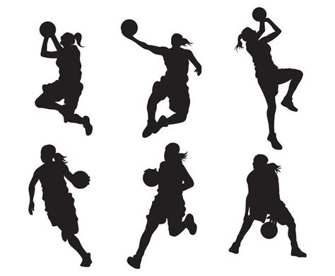 Female Basketball Player Silhouette 268480 Vector Art at Vecteezy