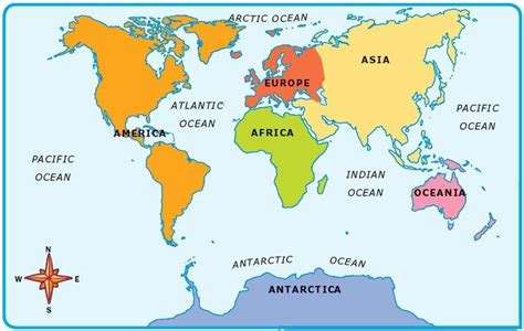 5 Oceans & 7 Continents | World Maps | Pinterest | Ocean, Homeschool and Social studies