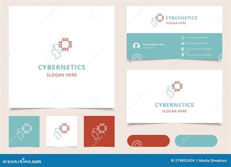 Cybernetics Logo Design with Editable Slogan. Branding Book and ...