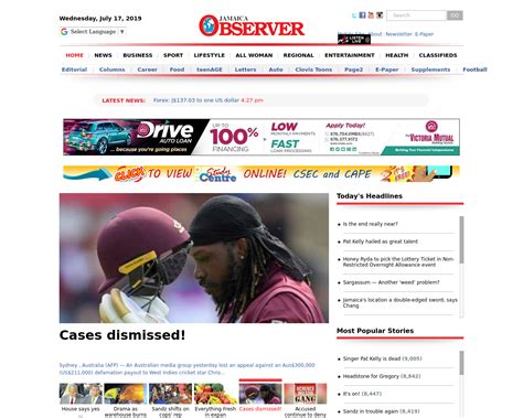 Jamaica Observer Advertising Mediakits, Reviews, Pricing, Traffic, Rate ...