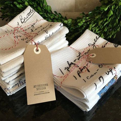 Handwriting on Towel custom Recipe Tea Towel Personalized Handwritten ...