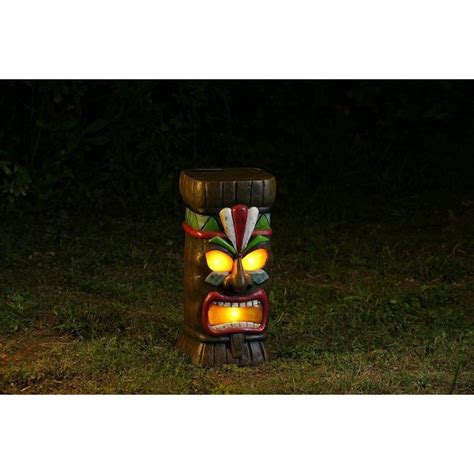 Garden Treasures 14.75-in H x 7-in W Tiki Garden Statue in the Garden Statues department at ...