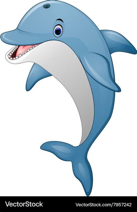 Standing Dolphin cartoon Royalty Free Vector Image