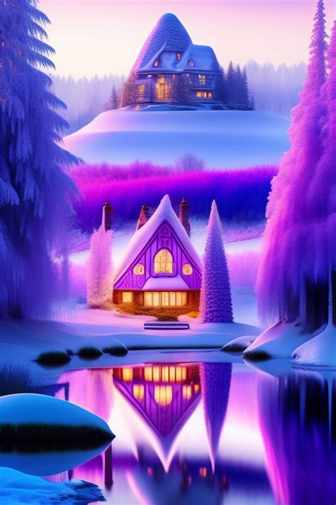 Lexica - Holographic crystal atlantean hyperborean winter pink cottage ...