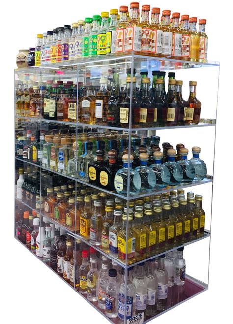 Commercial Display (12 bin): 50ml liquor shot bottles, mini