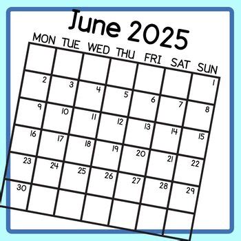 2025 Calendar - Months of The Year - Blank Montly Planning Templates ...