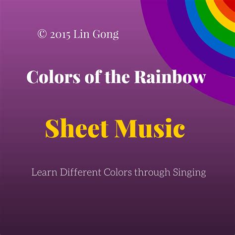 Bilingual Song Sheet Music for Piano Player: Colors of the Rainbow – WenJunior