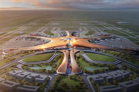 Aerial Photos Reveal Structure of New Beijing Daxing Airport Terminal Building by Zaha Hadid ...