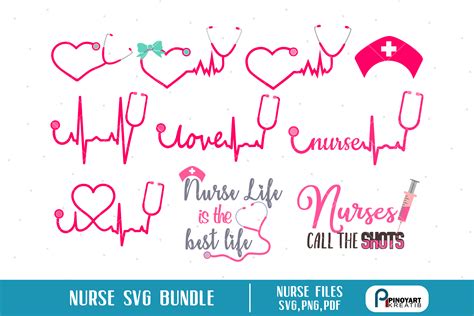 nurse svg, nurse svg file, nurse cap svg, heartbeat svg