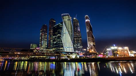 Moscow Skyline Night