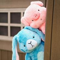 Barn Buds Company: Hamilton the Pink Pig Stuffed Animal Plush Toy, Eleanor the Blue Bunny Rabbit ...