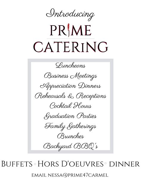 Menu - Prime 47 Carmel