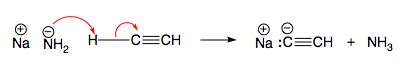 Draw a mechanism for the reaction of acetylene and sodium amide? Make ...