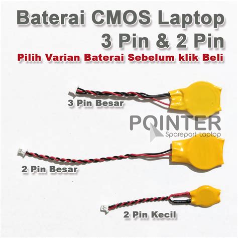 Baterai CMOS BIOS laptop notebook cr2032 3 volt 3 Pin 2 Pin soket kabel | Lazada Indonesia