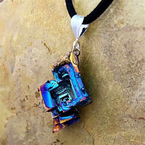 Molten Corners Bismuth Crystal Necklace Ready to ship | Etsy | Crystal ...