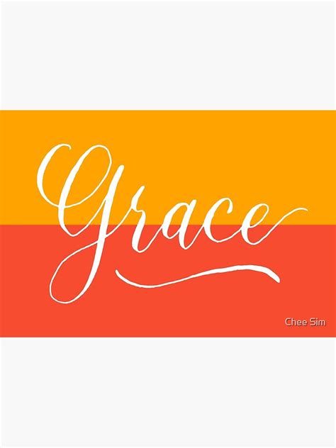 "Grace - Modern Calligraphy Name Design" Art Print by cheesim | Redbubble