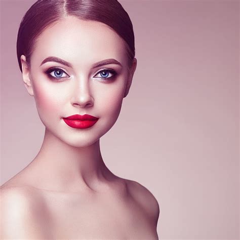 1920x1080px, 1080P free download | Simple background, soft gradient, makeup, red lipstick, women ...