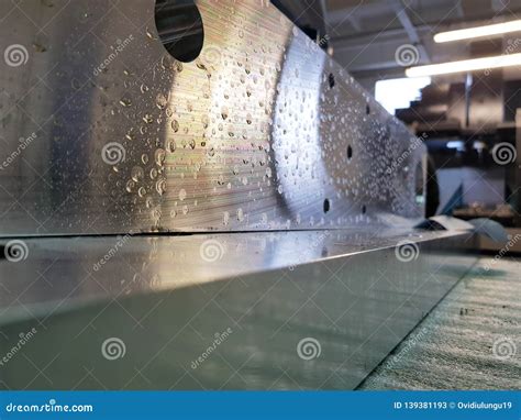 Custom Metal Part Manufactured in Milling Machine Stock Image - Image ...